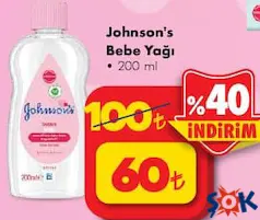 JOHNSON'S BEBE YAĞI 200 ML fiyat ve kampanya bilgisi